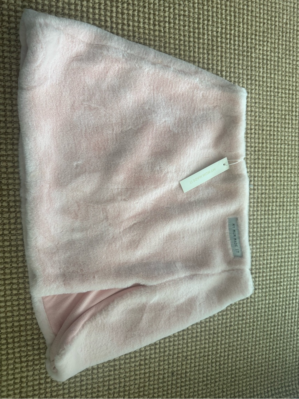 My Mum Made it NWT Light Pink Faux Fur Mini Skirt